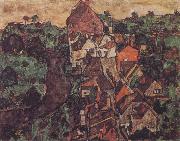 Egon Schiele Krumau Landscape Germany oil painting artist